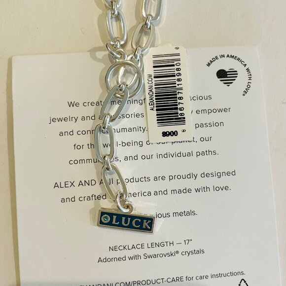 Alex and Ani 'Luck' Charm Toggle Necklace, silver - Picture 6 of 16